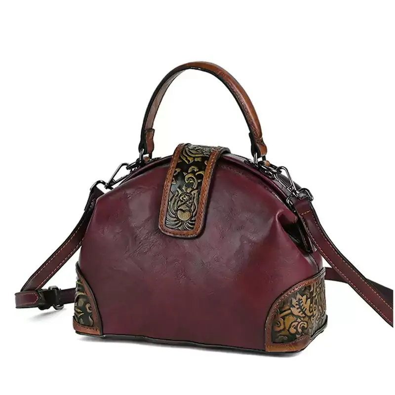 Burgundy Leather Doctor Bag - Item AFS-11