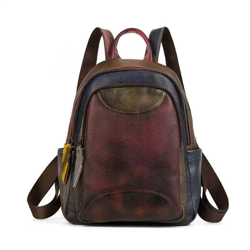Multicolor Leather Everyday Backpack - Item AFS-19