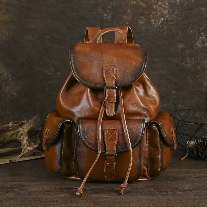 Vintage Leather Utility Backpack - Item AFS-20 view 5