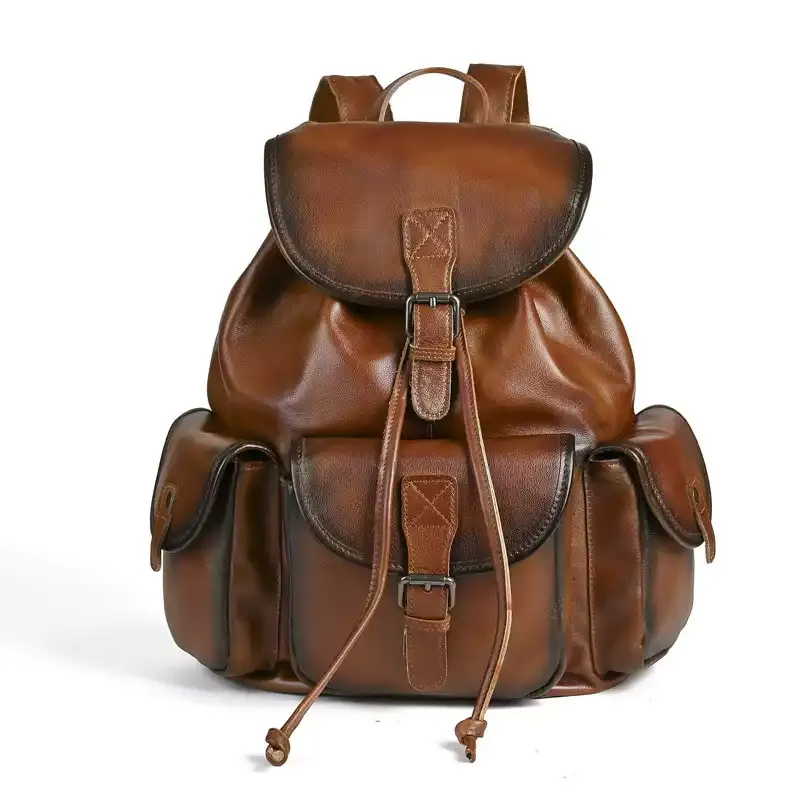 Vintage Leather Utility Backpack - Item AFS-20