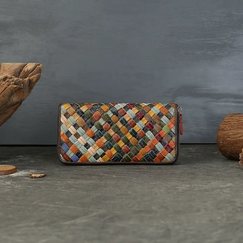Multicolor Woven Leather Wallet - Item AFS-9 view 2
